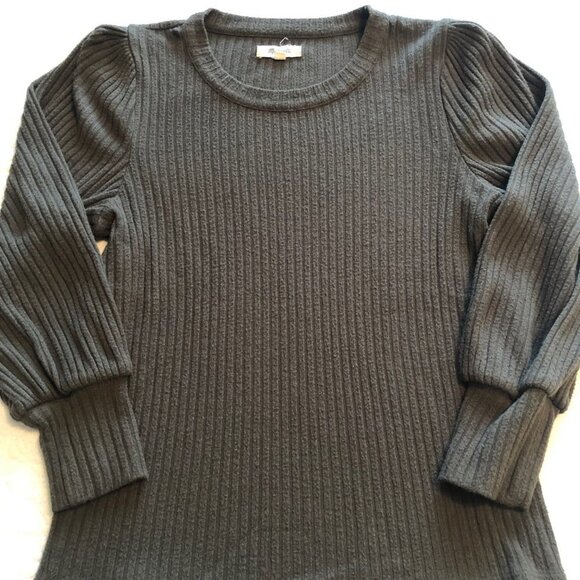 MADEWELL Crewneck Pullover Green Knit Sweater Women's Size Small - Picture 2 of 9